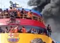 Penumpang Lompat ke Laut KM Barcelona VA Rute Talaud–Manado Terbakar 23 Penumpang Lompat ke Laut  KM Barcelona VA Rute Talaud–Manado Terbakar